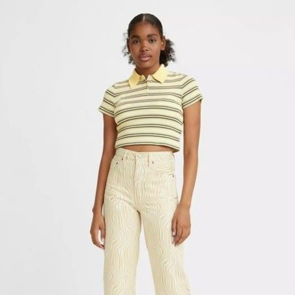 Levis Womens Jeni Cropped Polo Shirt